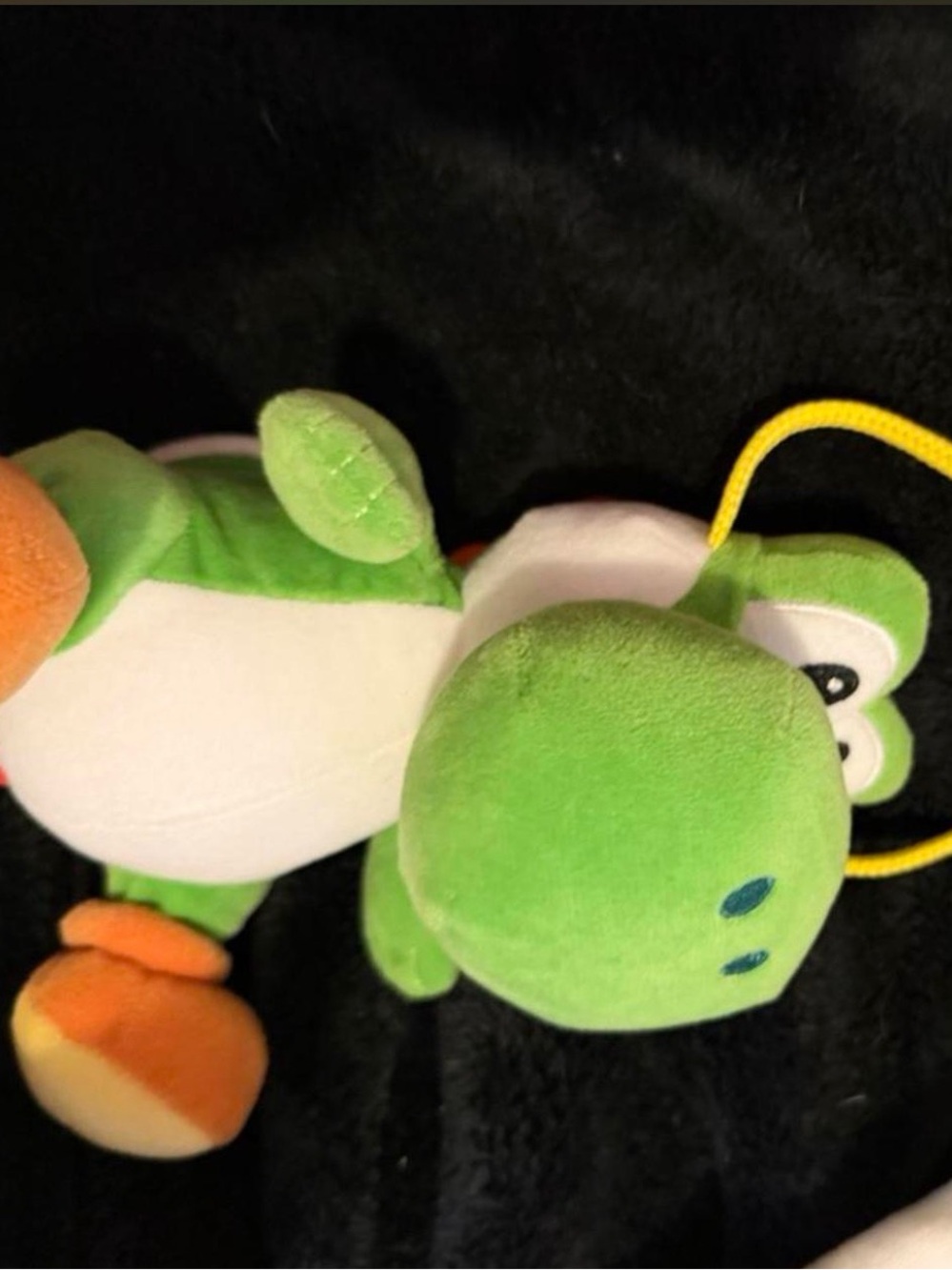 Nintendo Green Yoshi Plush bag with pouch with Orange Feet
